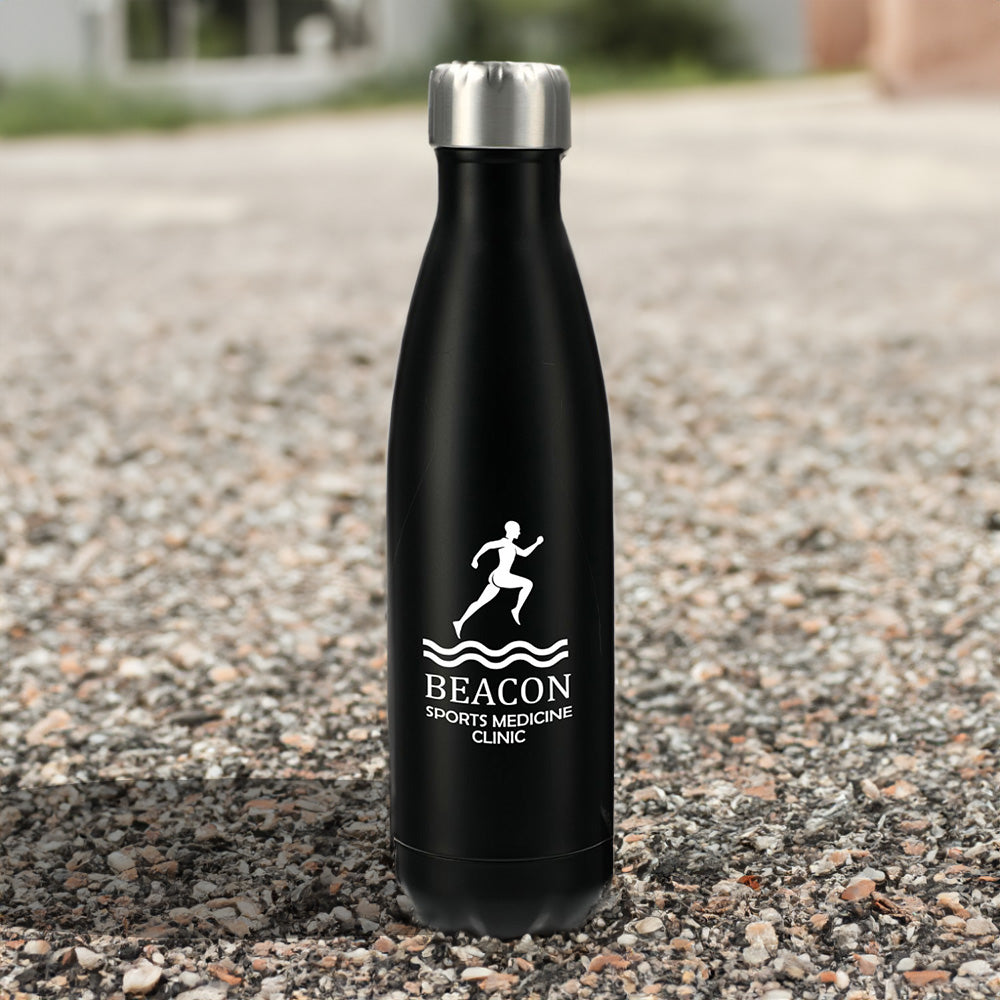 Arsenal 25oz Stainless Steel Single-Walled Sports Bottle in black