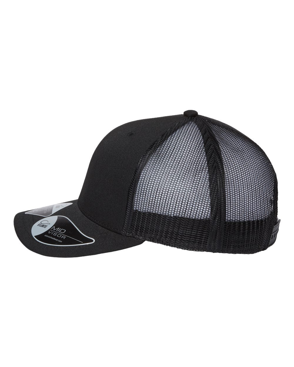 Customizable Atlantis Headwear Bryce Trucker Cap in black