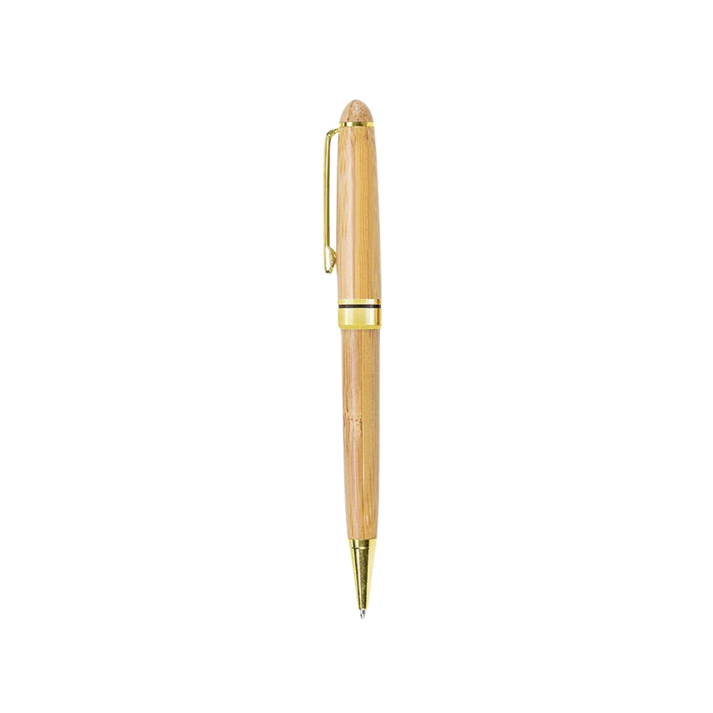 Customizable Bamboo Twist-Style Pen - Gold
