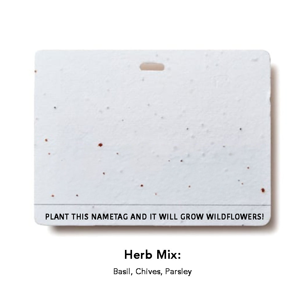 Seed Paper Name Badge herb mix