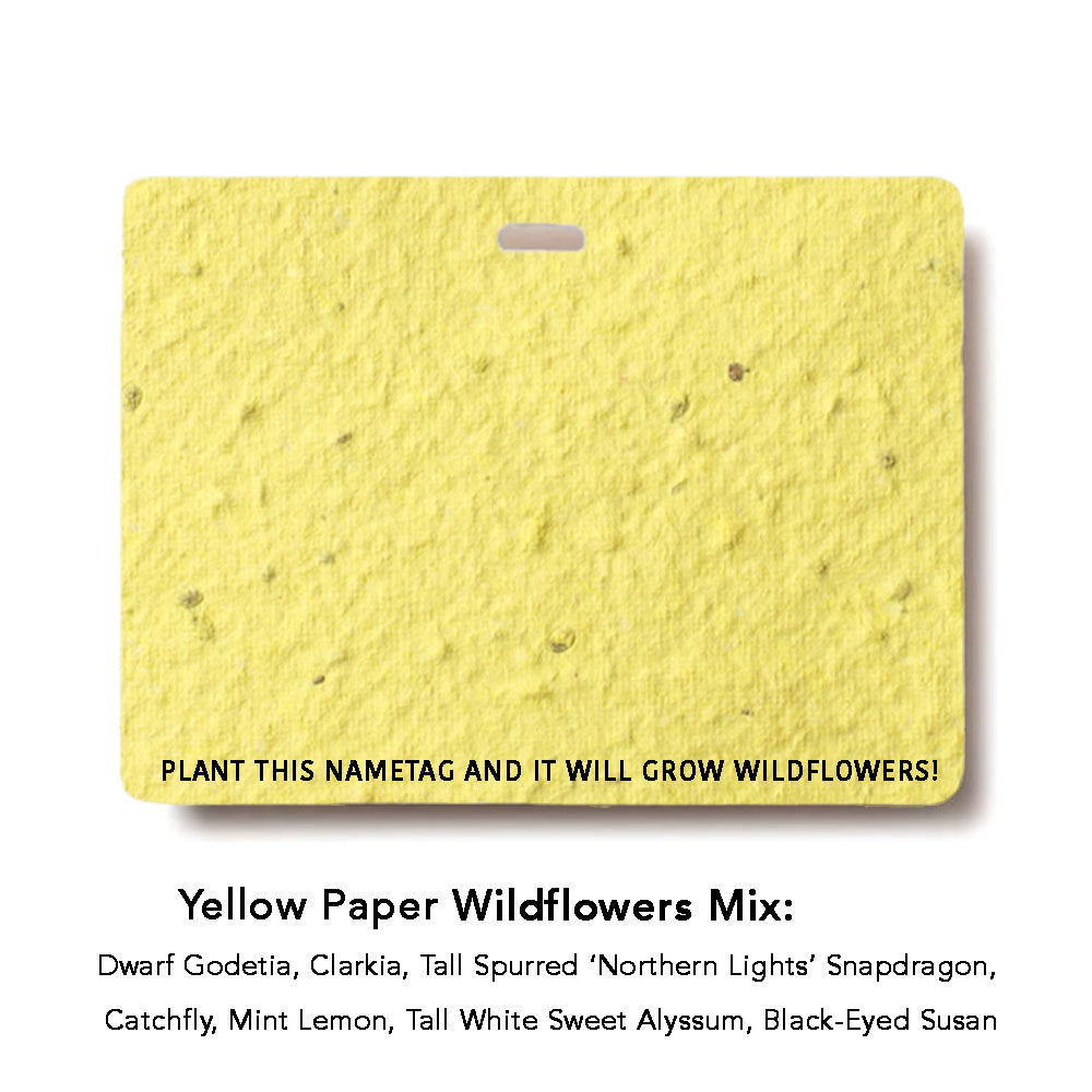 Color Seed Paper Name Badge in yellow