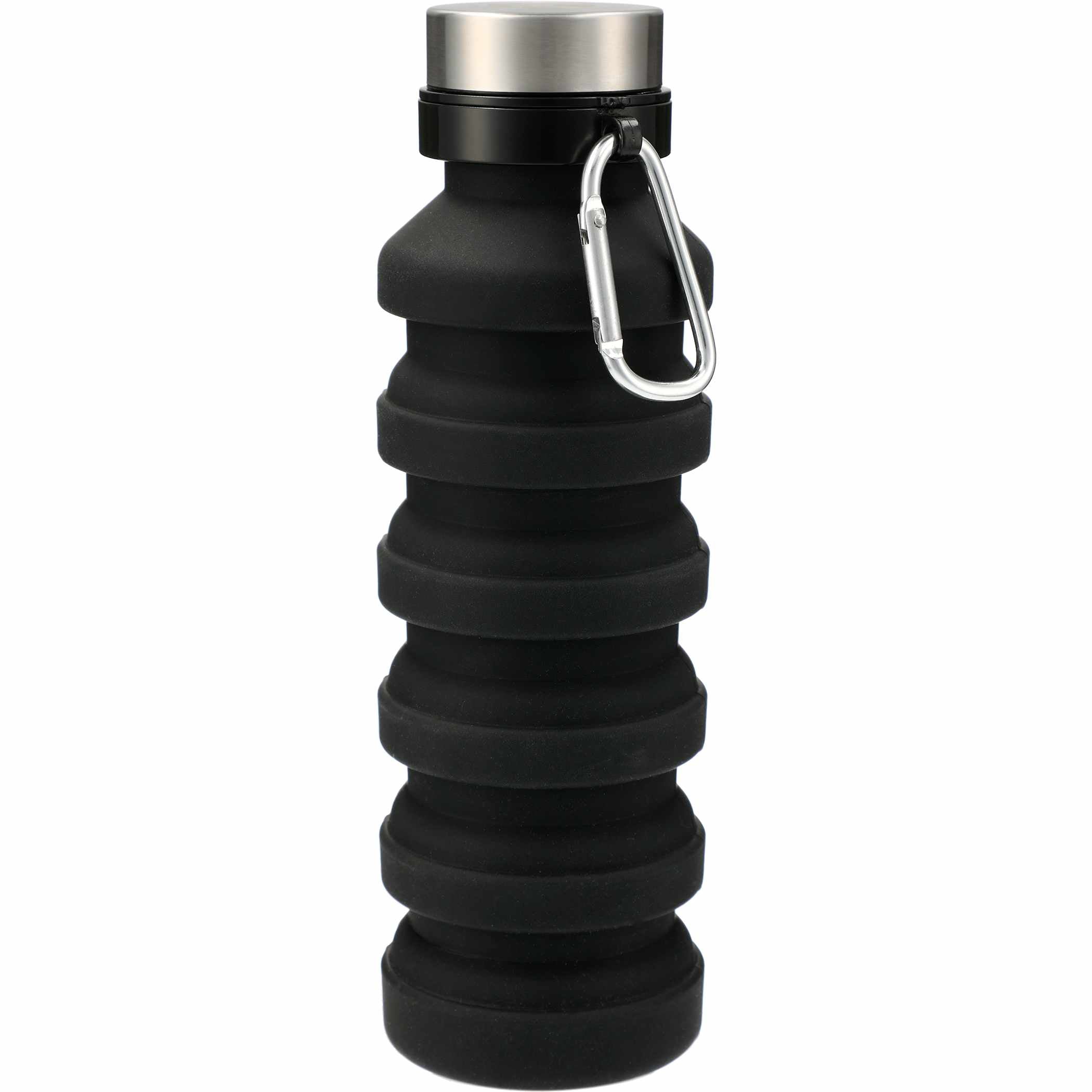 18 oz Zigoo Silicone Collapsible Bottle in black.