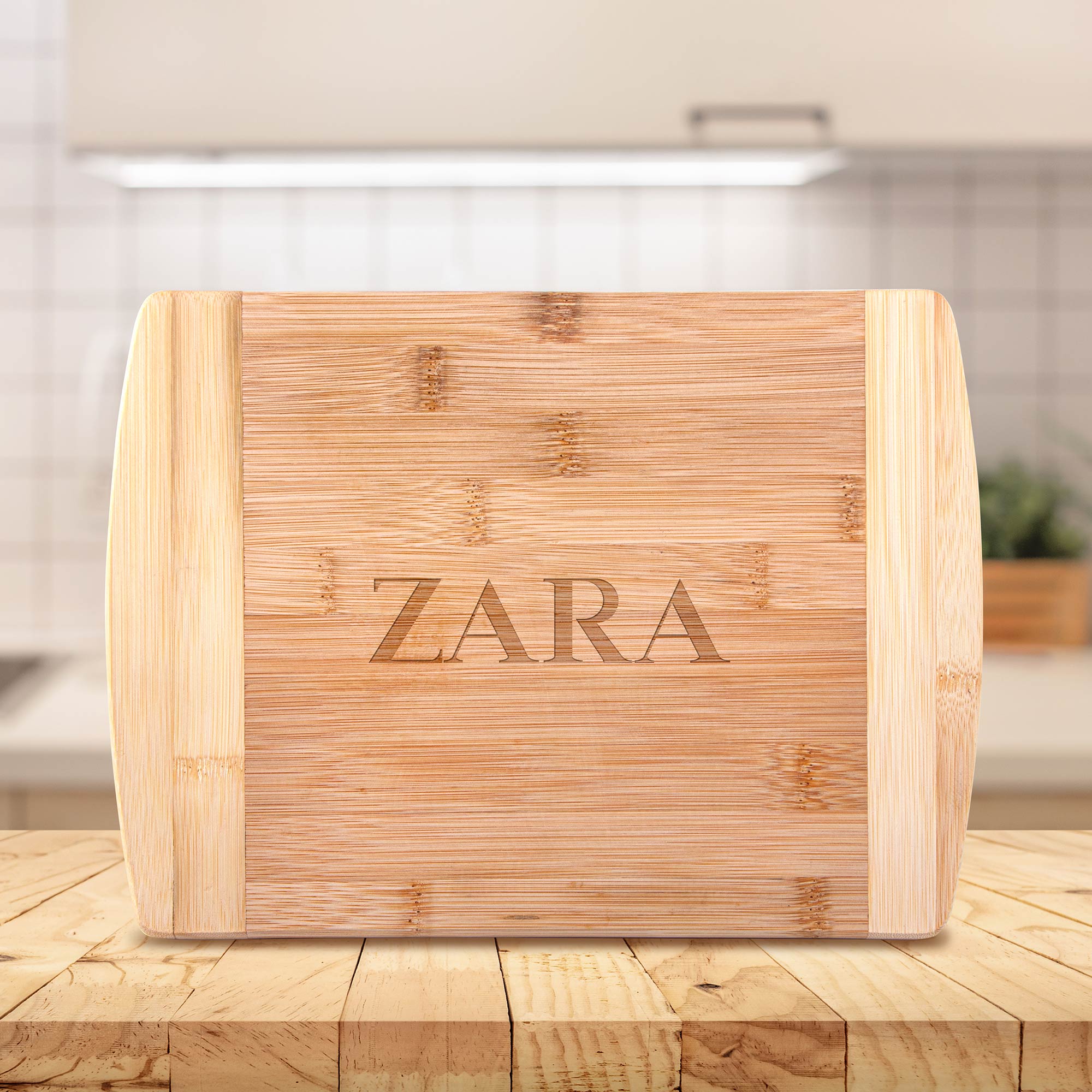 Two-Tone Deluxe Bamboo Cutting Board