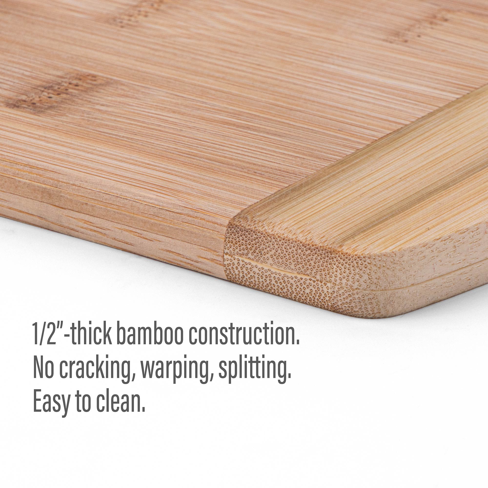 Two-Tone Deluxe Bamboo Cutting Board