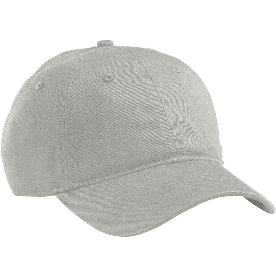 Customizable Econscious Organic Cotton Unstructured Baseball Hat in light gray.