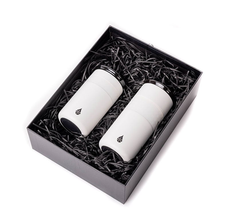 Customizable Elemental® Elemental® Artisan Stainless Steel Tumbler Gift Set in white