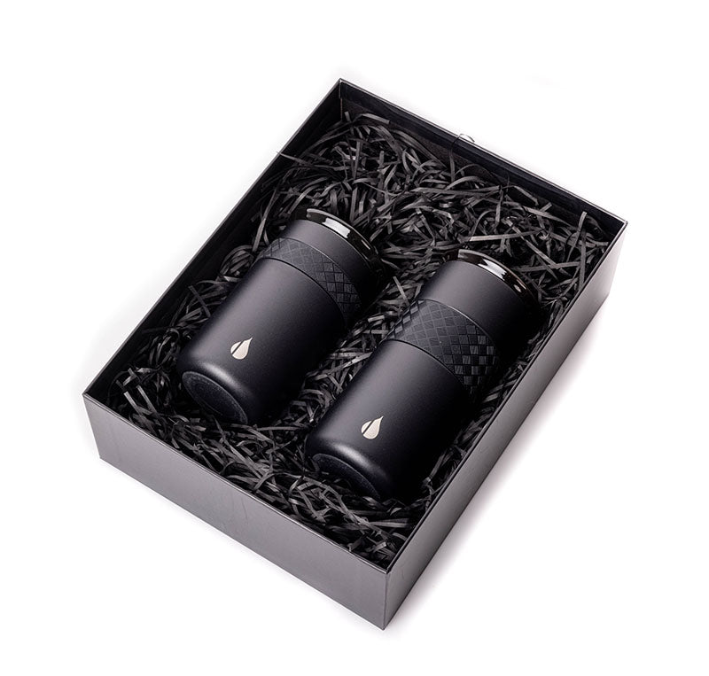 Customizable Elemental® Elemental® Artisan Stainless Steel Tumbler Gift Set in black