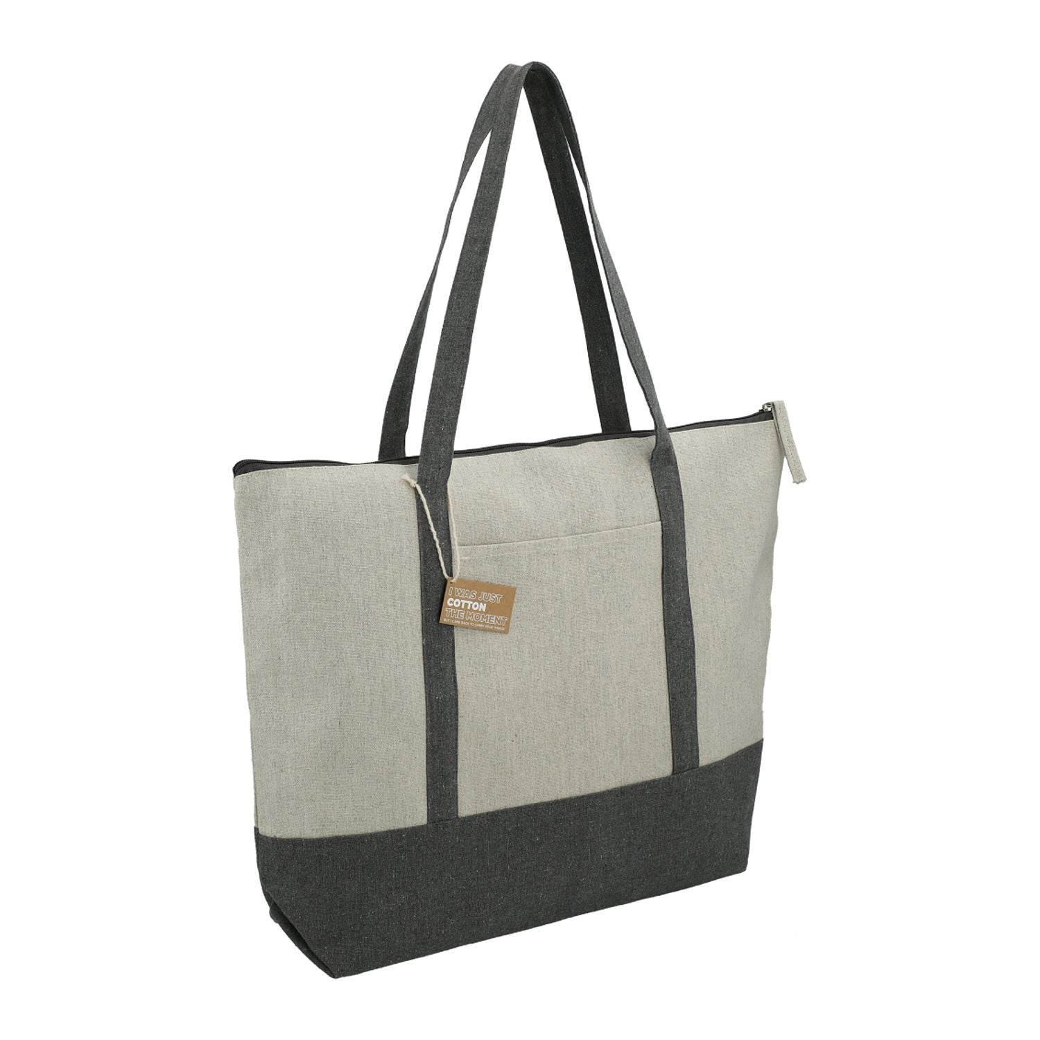 Customizable Repose 10oz Recycled Cotton Zippered Tote