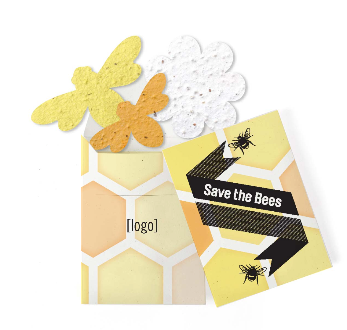 Pocket Garden Seed Paper - Bee Pollinator in yellow
