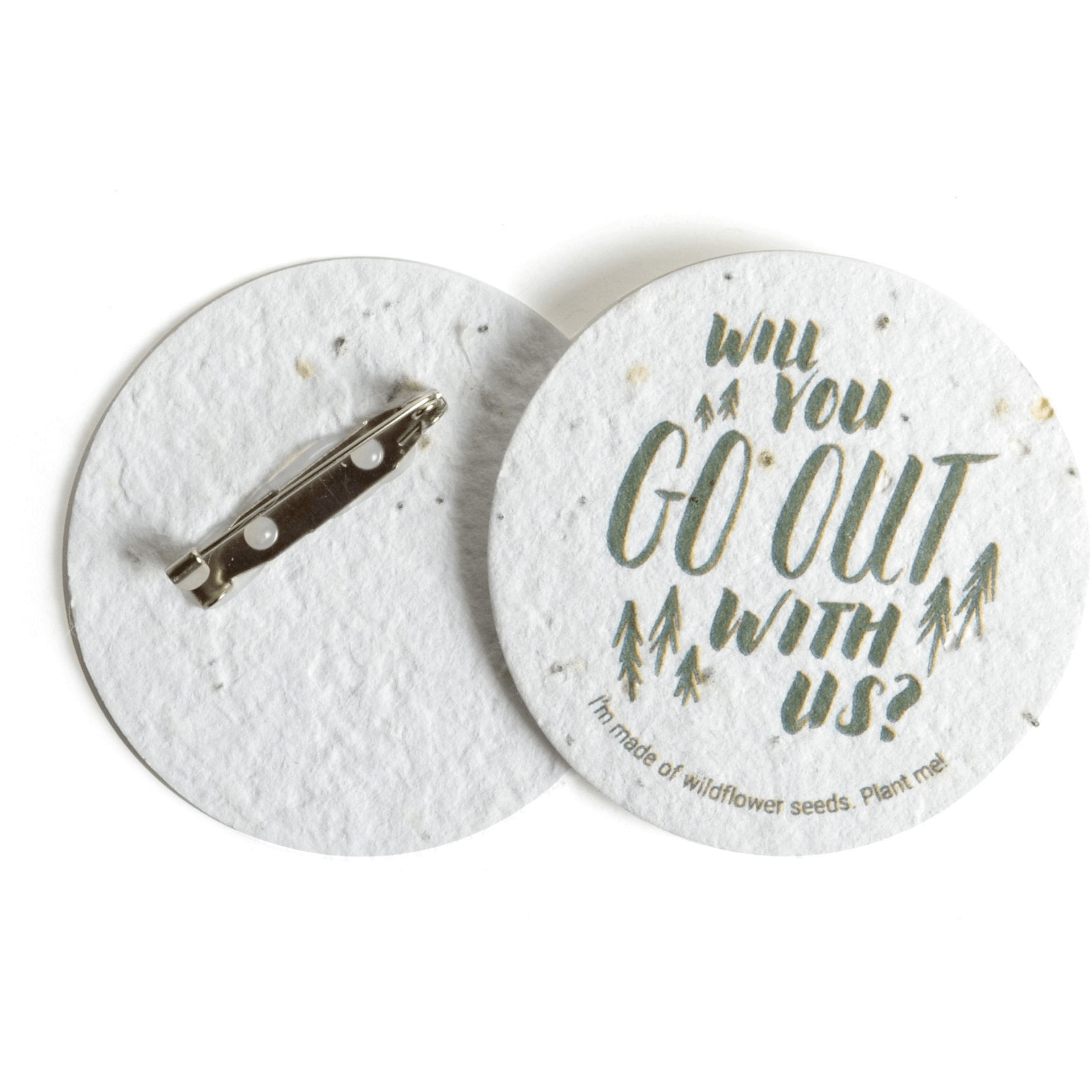 Customizable Seeded Paper 2-Inch Button - Made in the USA