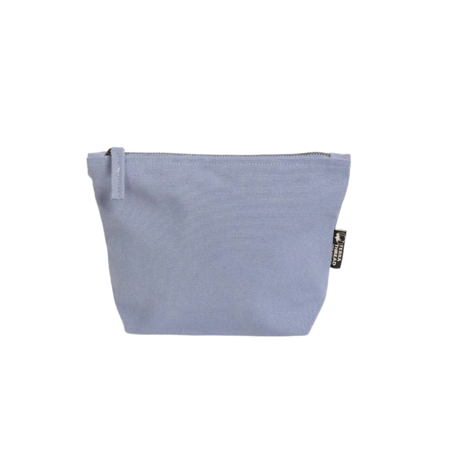 TERRA THREAD® - Eco friendly Makeup Bag Sustainable GOTS & Fair Trade Certified in purple.