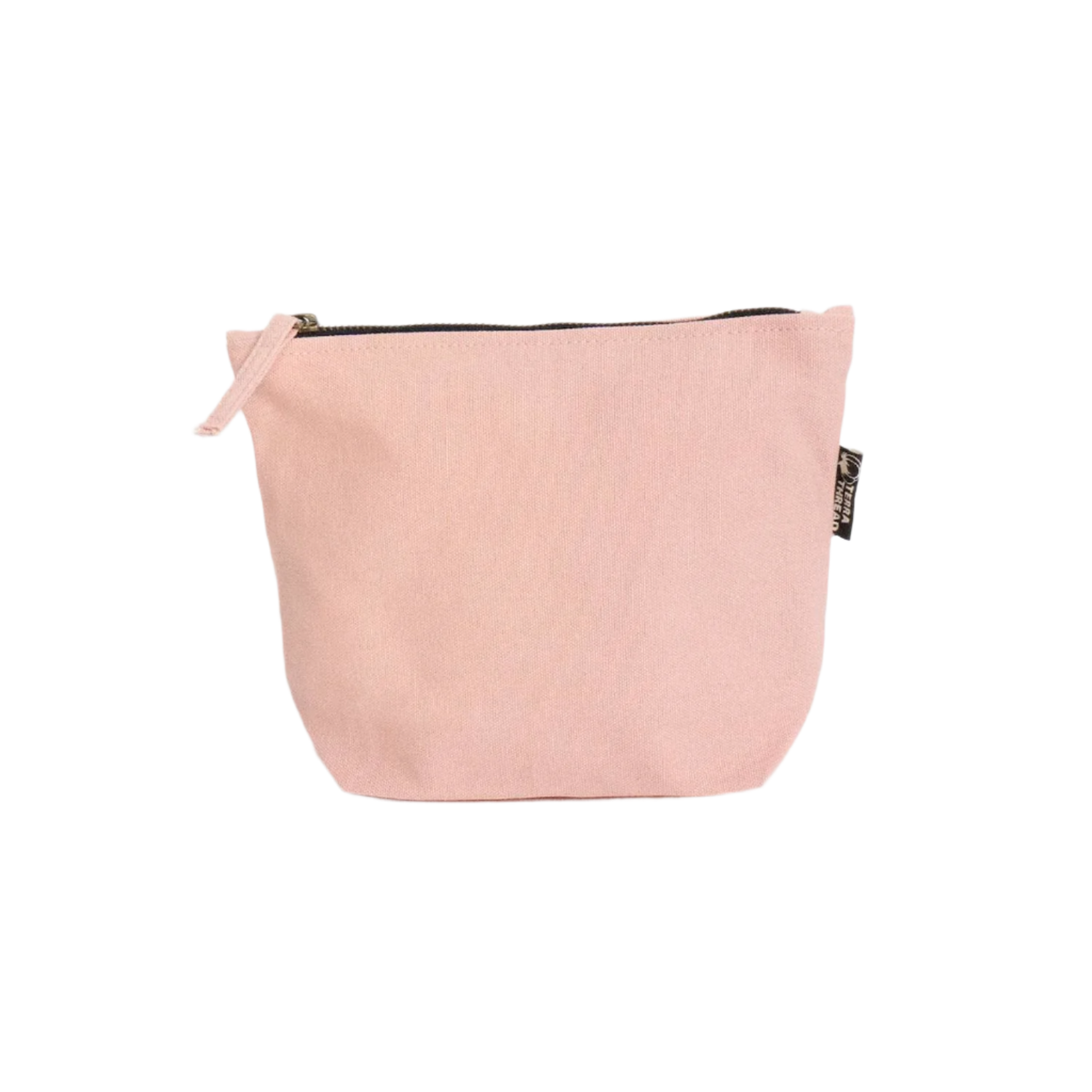 TERRA THREAD® - Eco friendly Makeup Bag Sustainable GOTS & Fair Trade Certified in pink.