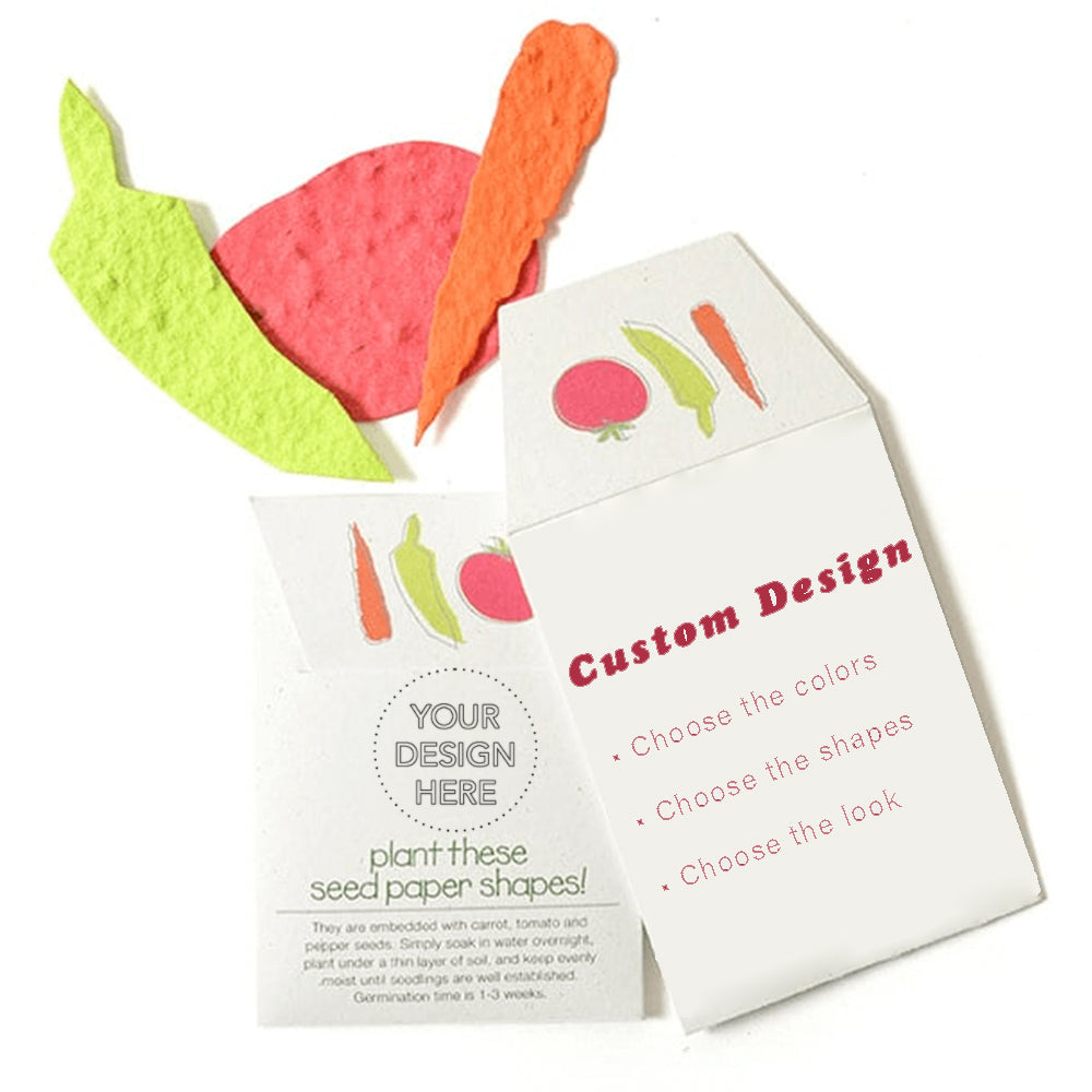 Customizable Veggie-Seeded Paper Shapes - Made in the USA