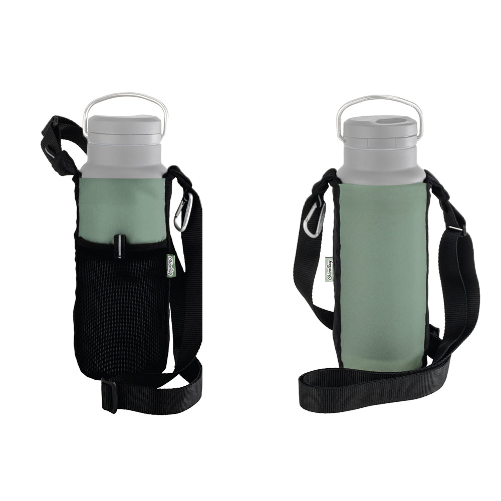 Adjustable Bottle Sling rePETe + Refine Solid color in green