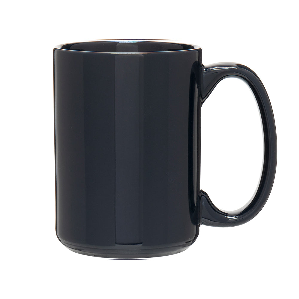 Customizable 15 oz Stoneware Grande Mug in gray.