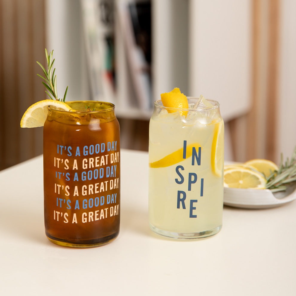 Customizable 16 oz Can-shaped Drinking Glass