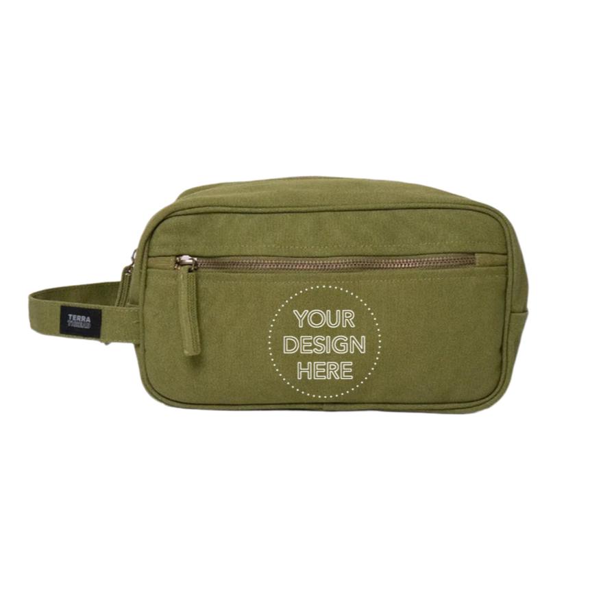 TERRA THREAD® - Canvas Toiletry Bag Sustainable GOTS & Fair Trade Certified