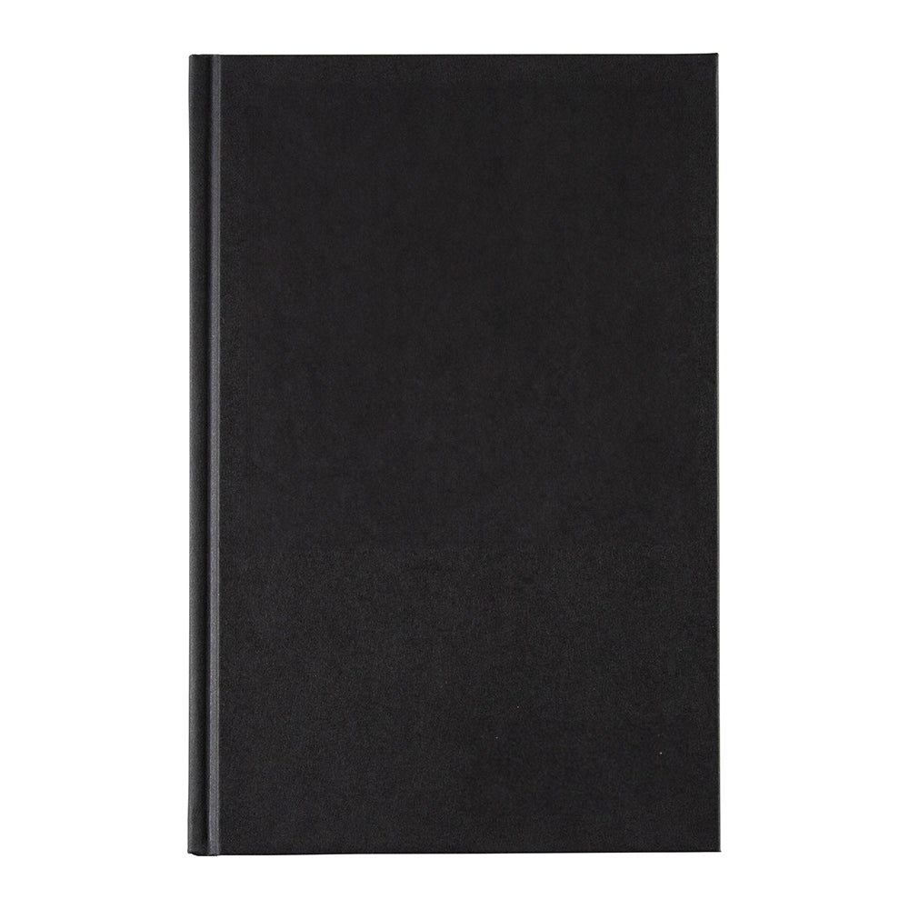 5.5" x 8.25" AmericanaEco Recycled Hard CoverJournal- Made in USA in black.