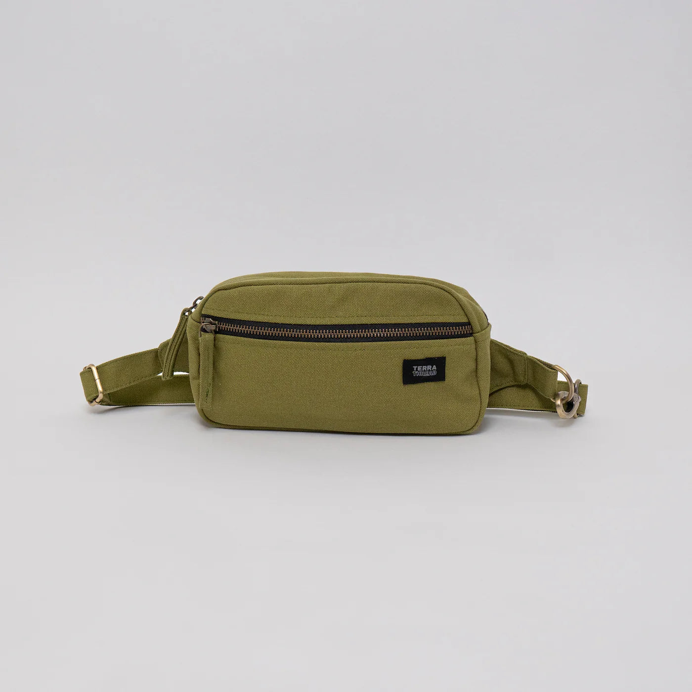 Customizable Terra Thread Fairtrade Waist Pack in olive.