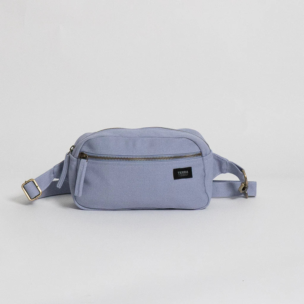 Customizable Terra Thread Fairtrade Waist Pack in lavender.