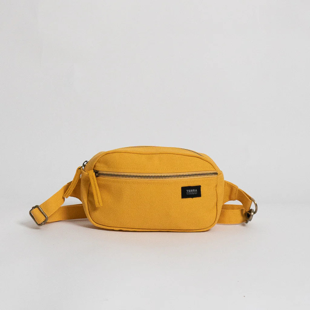 Customizable Terra Thread Fairtrade Waist Pack in yellow.