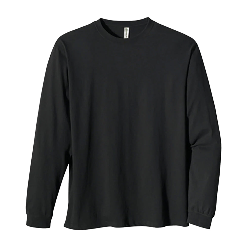 Customizable Econscious Organic Cotton Men's Long Sleeve T-Shirt in black.