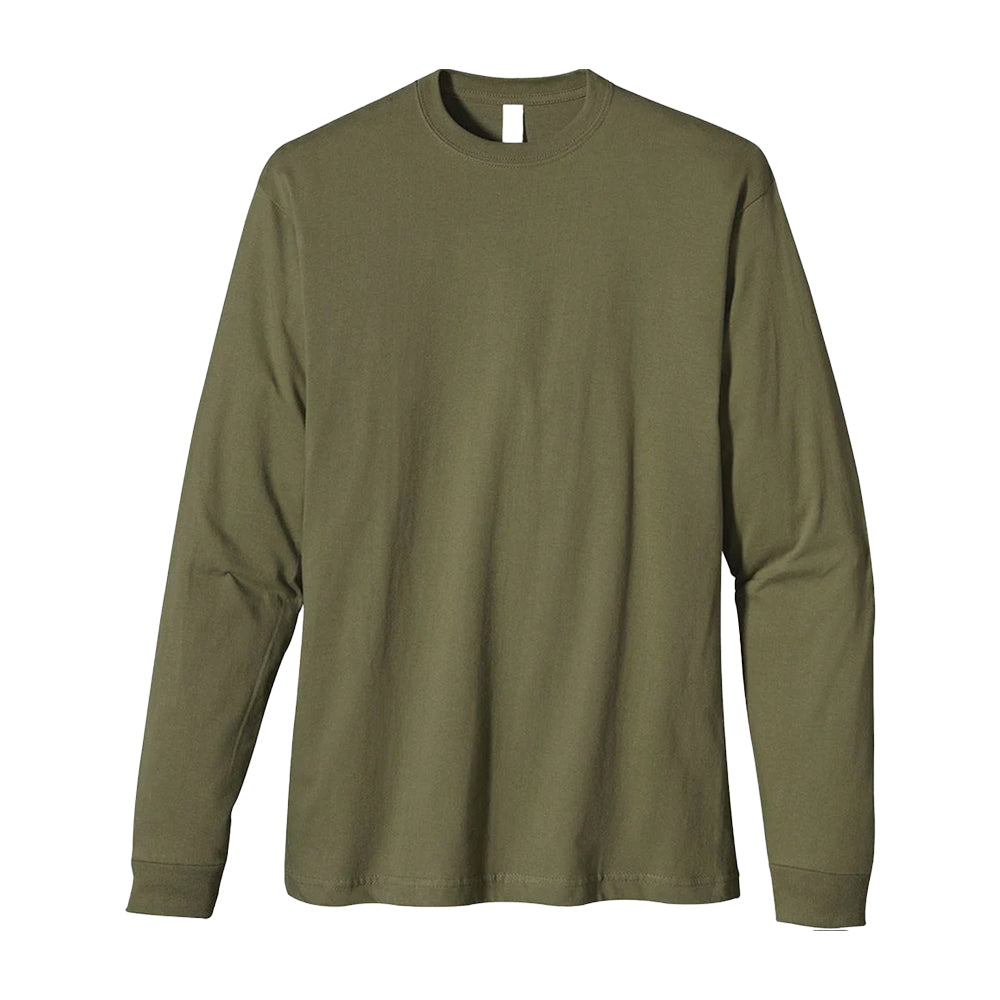Customizable Econscious Organic Cotton Men's Long Sleeve T-Shirt in green.