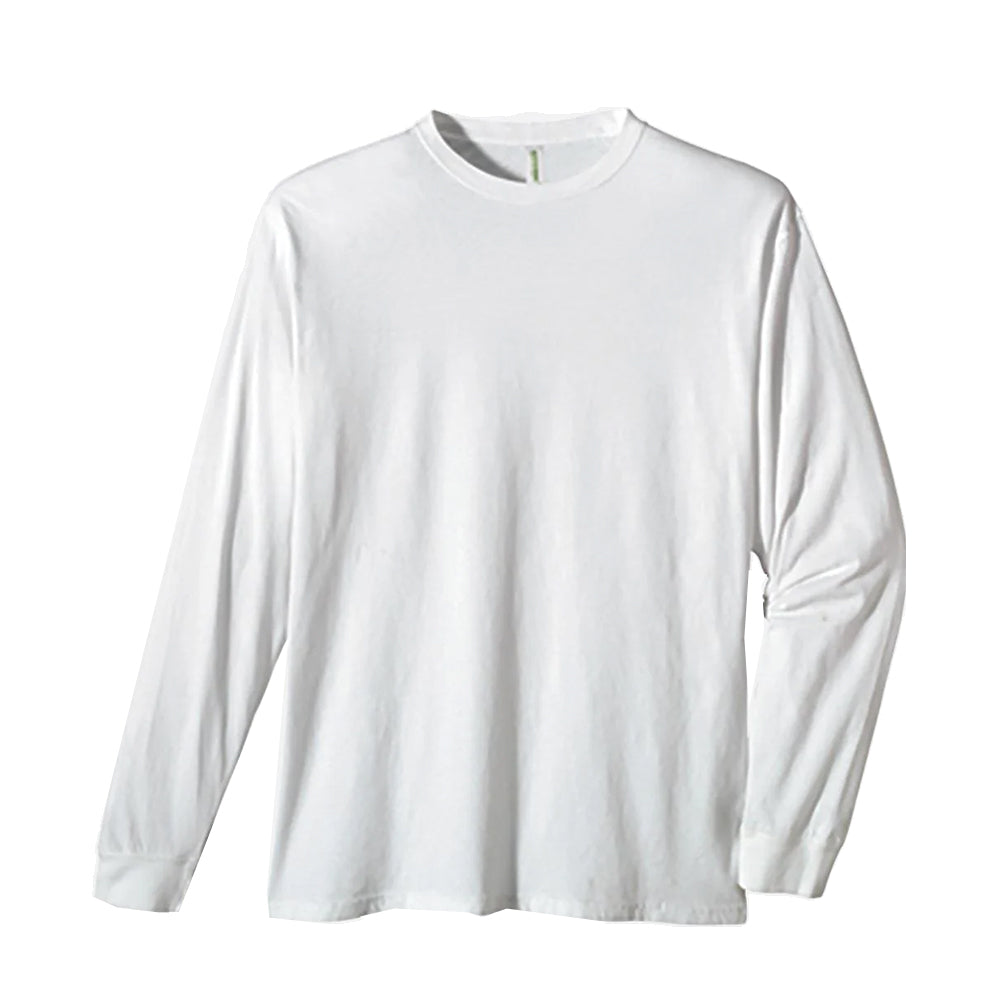 Customizable Econscious Organic Cotton Men's Long Sleeve T-Shirt in white.