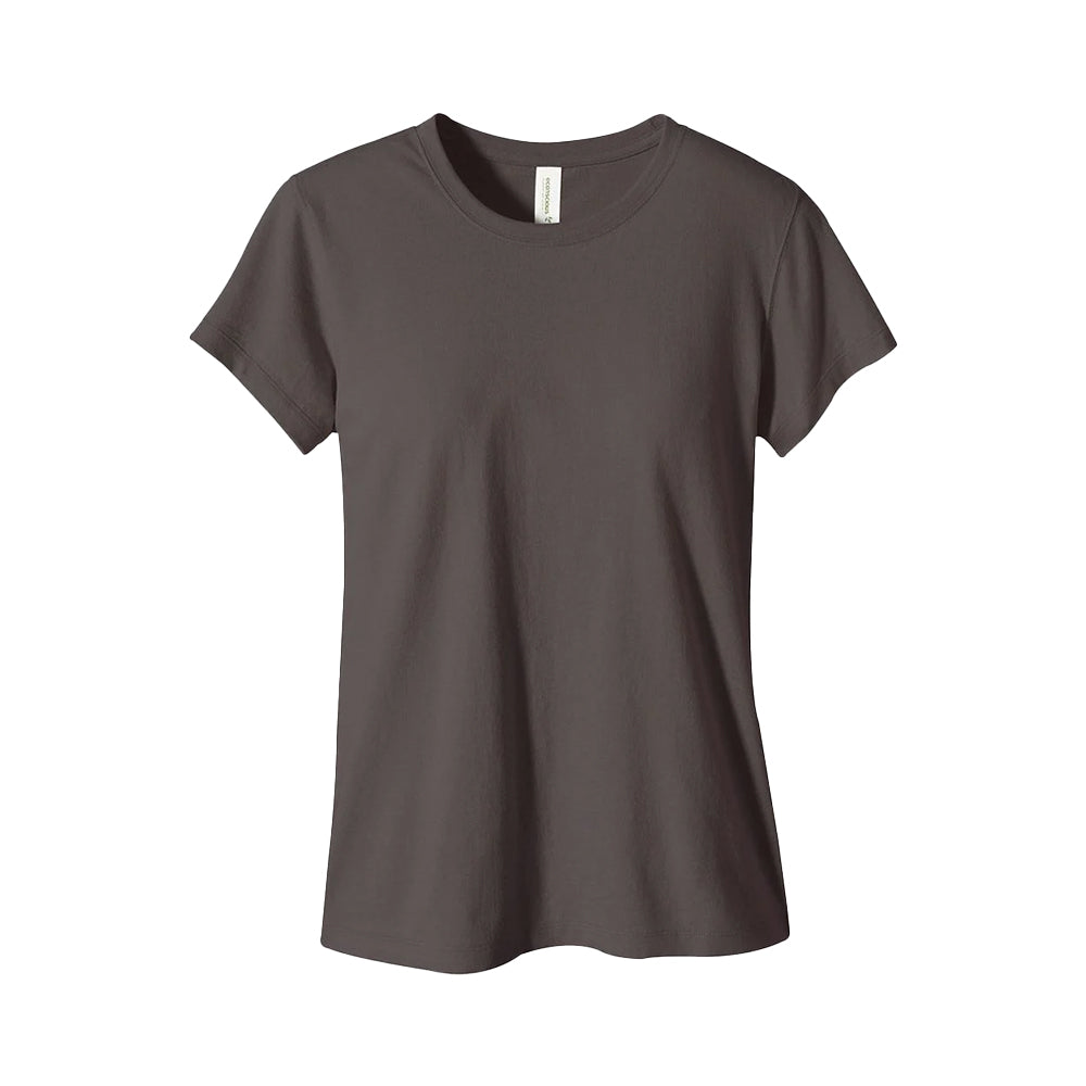 Econscious Organic Cotton Women's Crew Neck T-Shirt in charcoal.