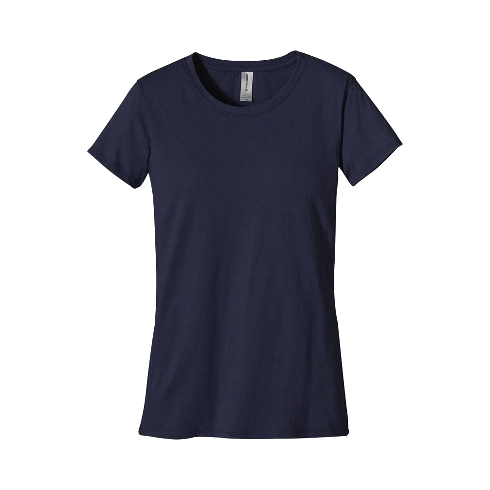 Econscious Organic Cotton Women's Crew Neck T-Shirt in navy.