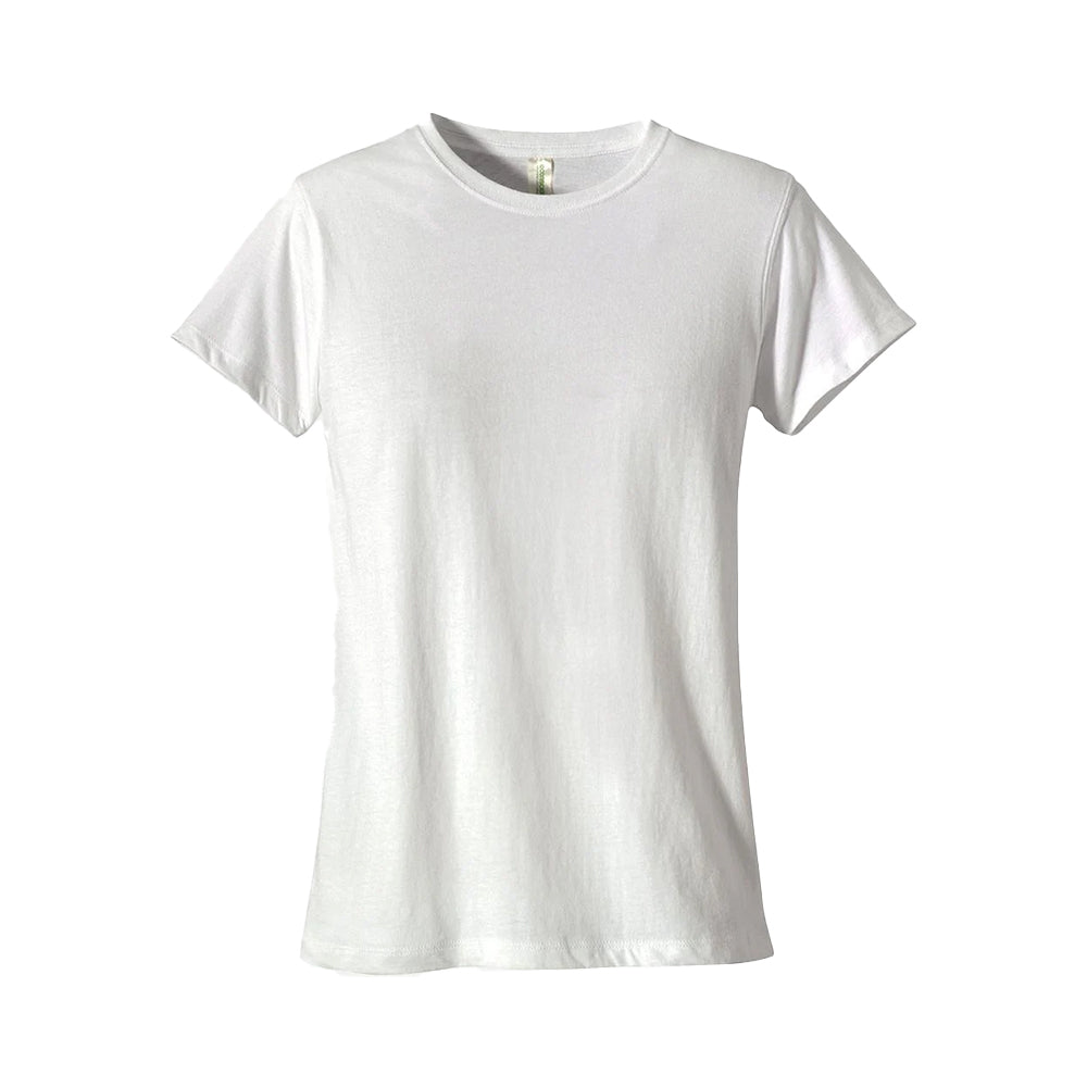 Econscious Organic Cotton Women's Crew Neck T-Shirt in white.