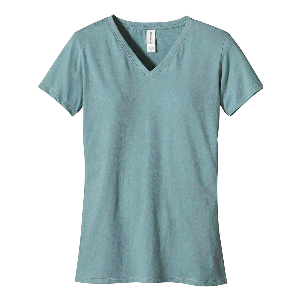 Customizable Econscious Women's v-neck t-shirt in sage.