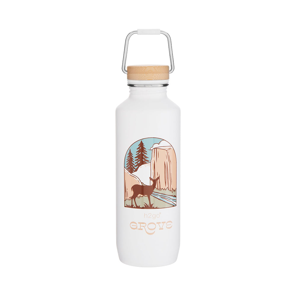 h2go® 25 oz Grove Recycled Stainless Steel Bottle with with logo.