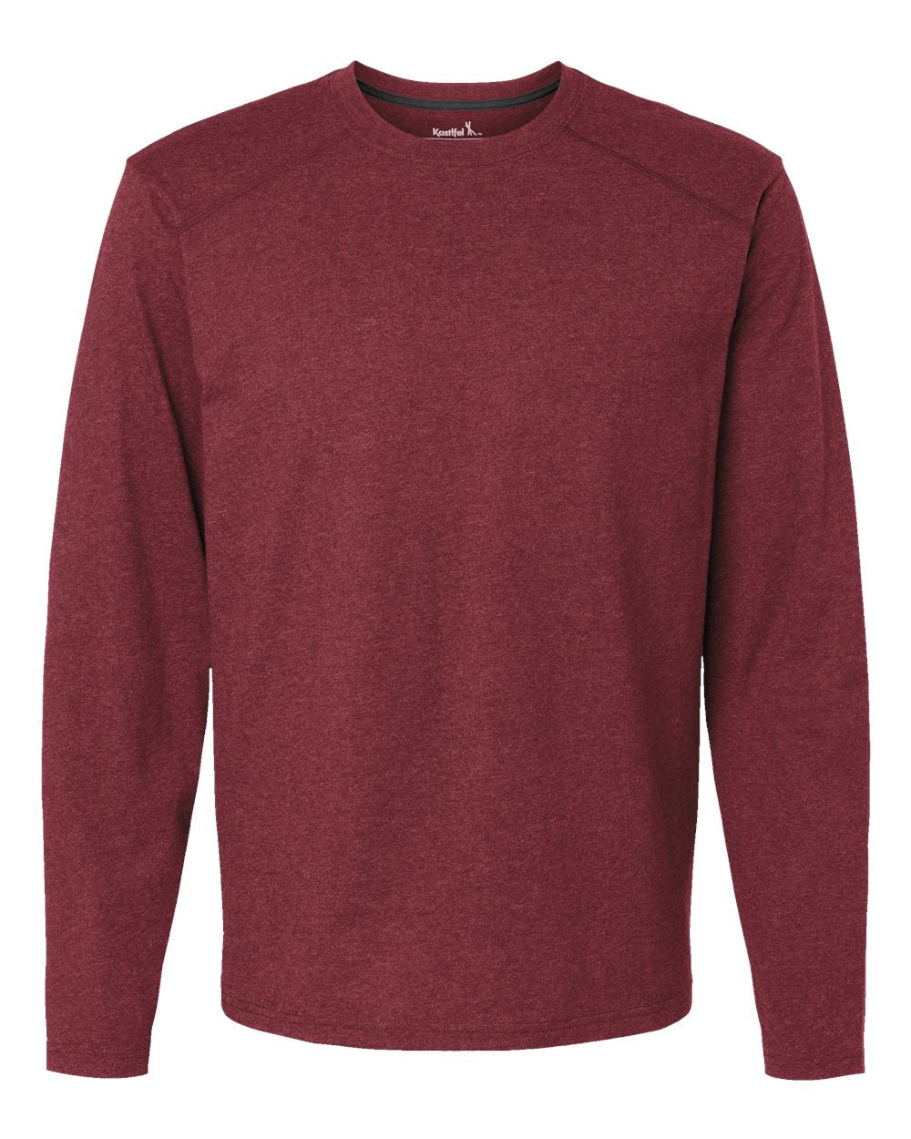 Customizable kastlfel recycledsoft long sleeve shirt in burgundy.