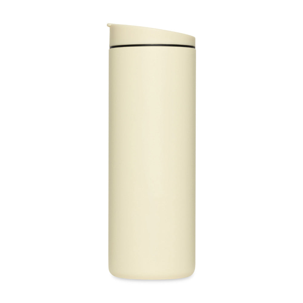 Customizable Miir stainless steel 16oz insulated travel tumbler in Sandstone.