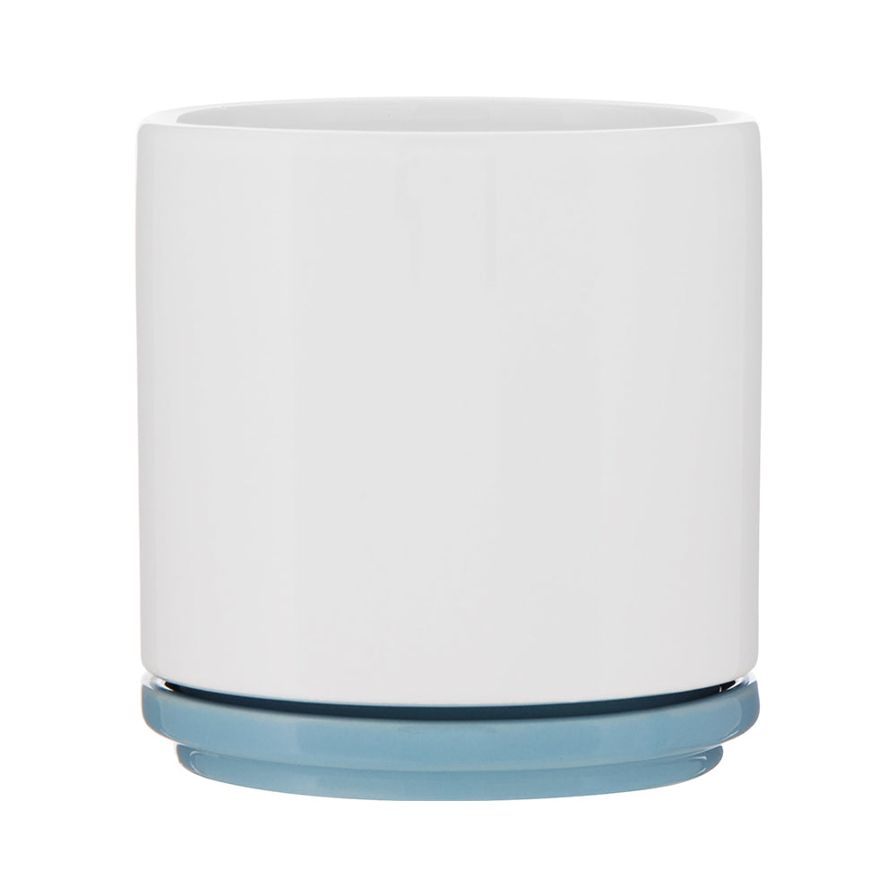 22 oz Blume Ceramic Planter blue.