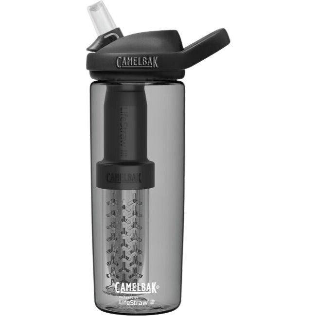Customizable recycled plastic Camelbak Eddy 20 oz Bottle Filtered by LifeStraw in charcoal