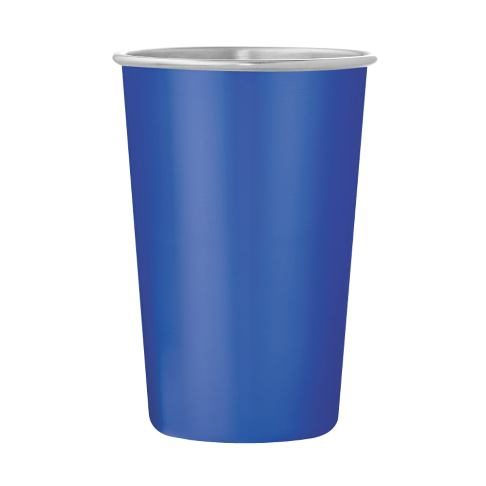 16 oz Dubliner Stainless Steel Pint Cup in blue.