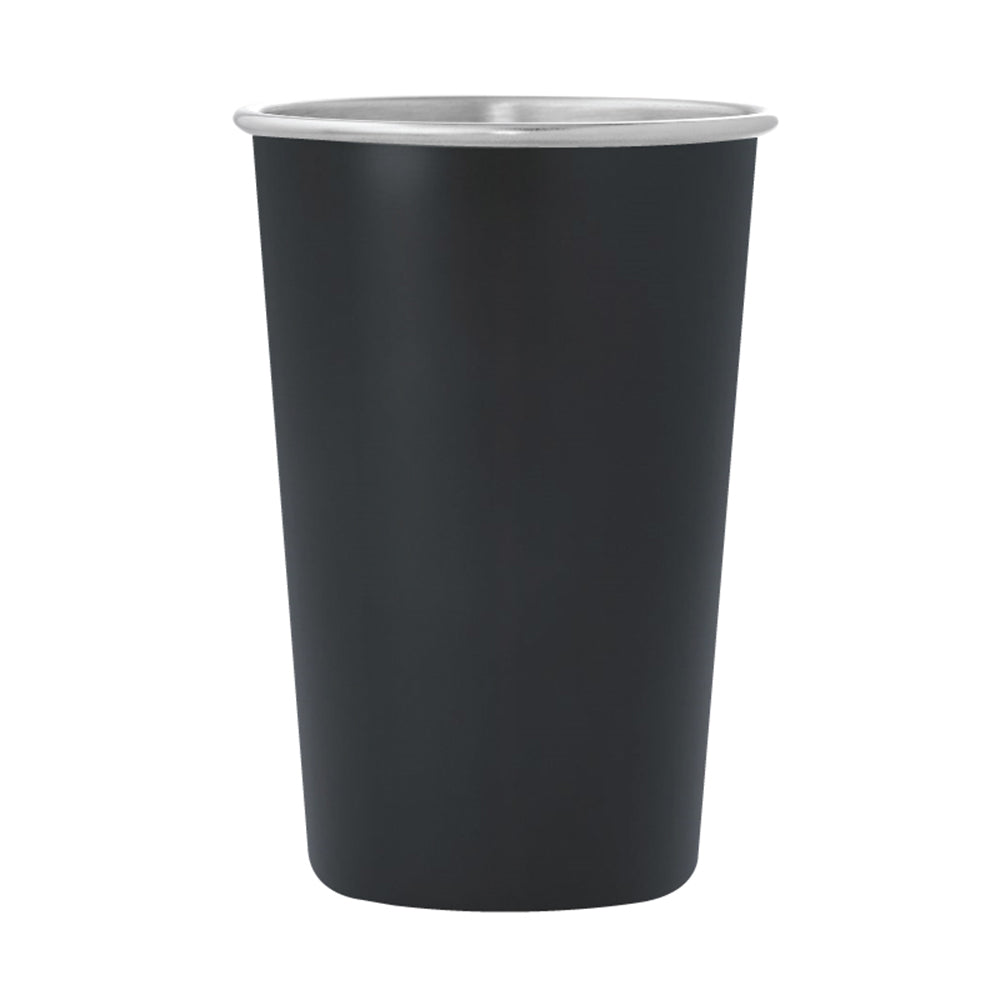 16 oz Dubliner Stainless Steel Pint Cup in black.