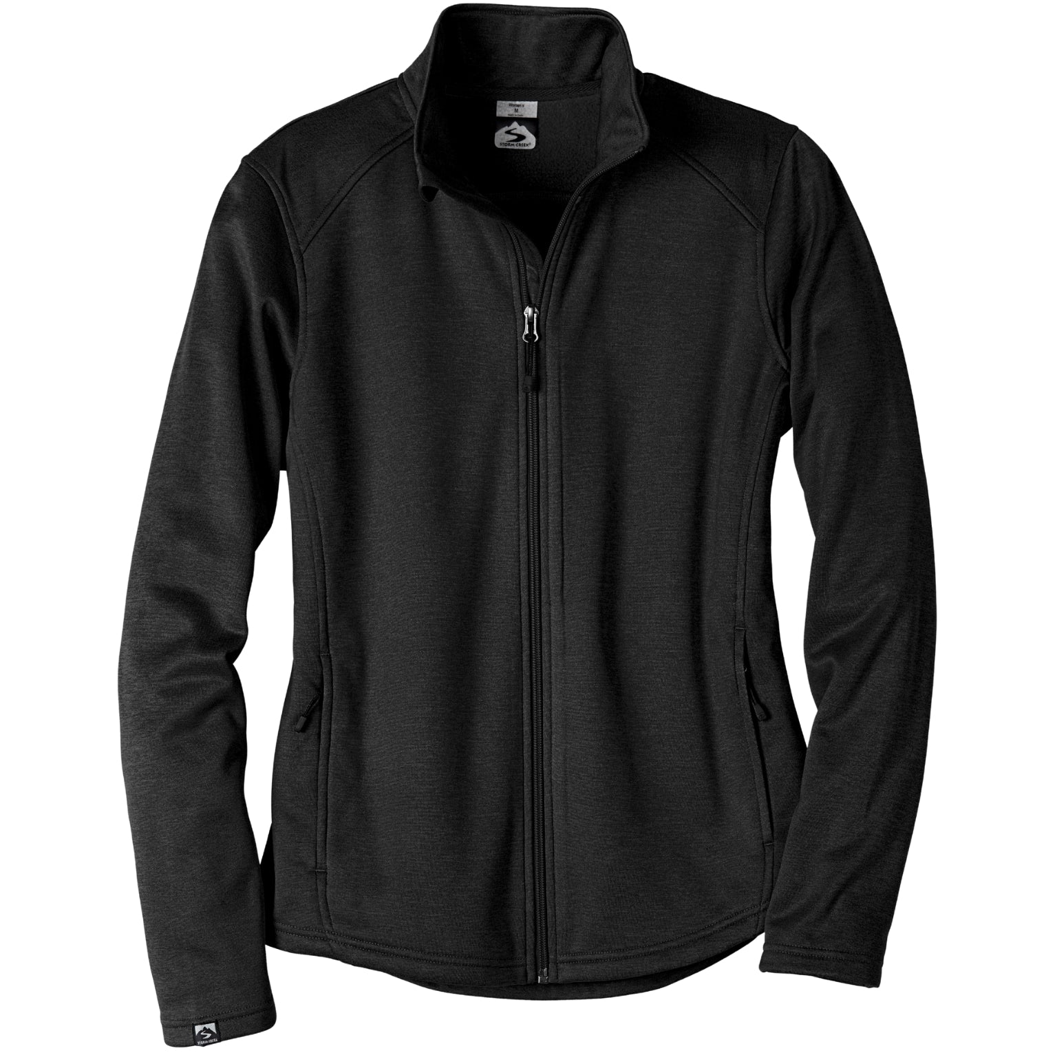 Customizable Storm Creek women's Stabilizer performance fleece jacket in black.