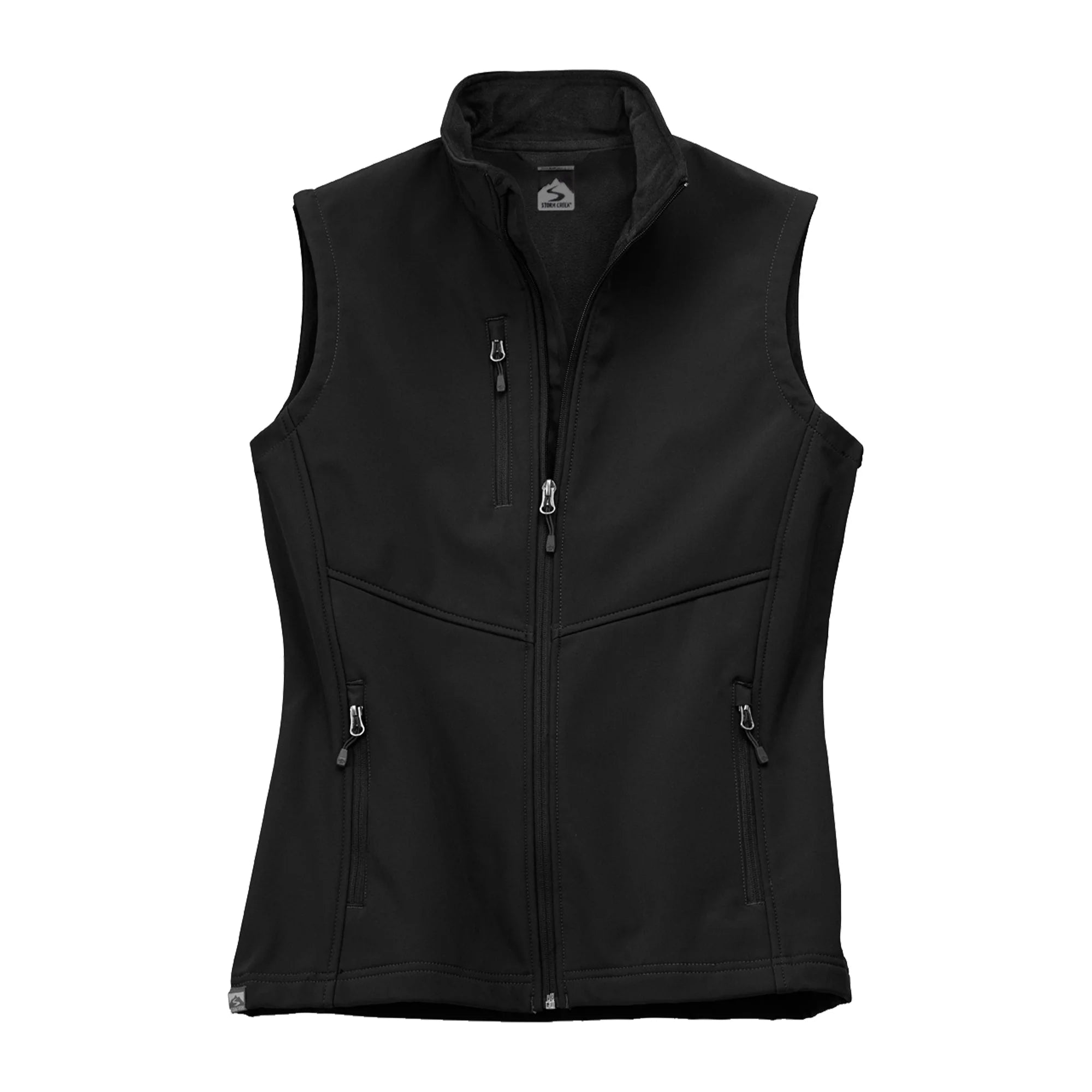 Customizable Storm Creek women's Trailblazer recycled polyester jacket in black.