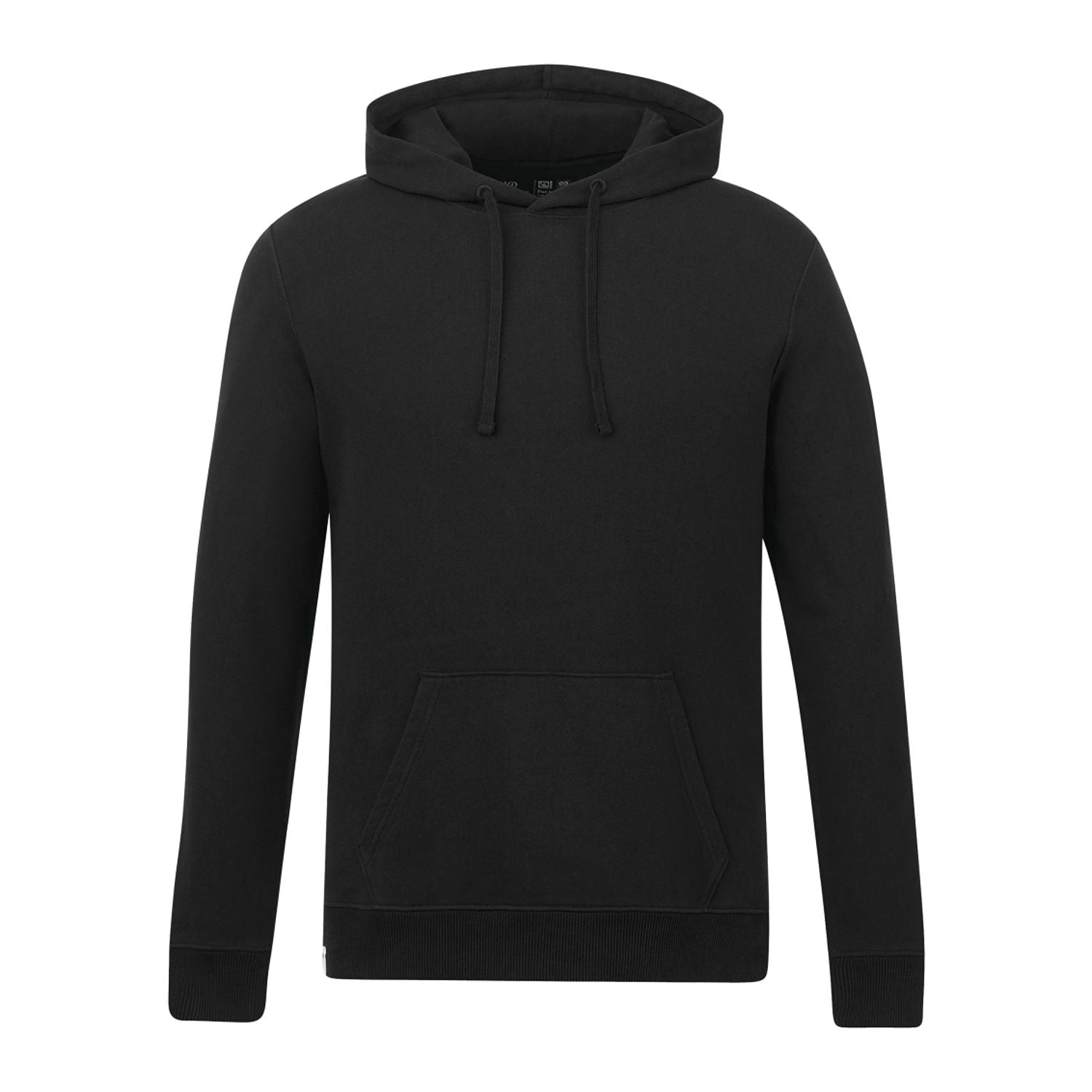 Customizable Tentree men's organic cotton french terry classic hoodie in black.