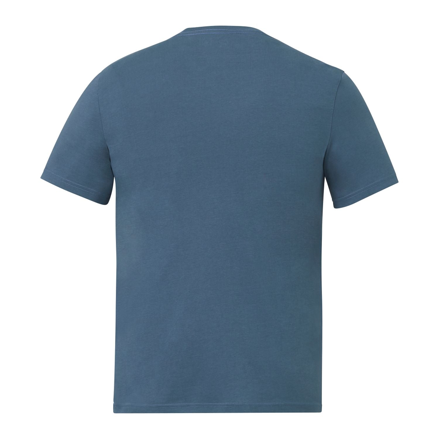 Customizable Tentree men's organic cotton short sleeve tee in vintage blue.