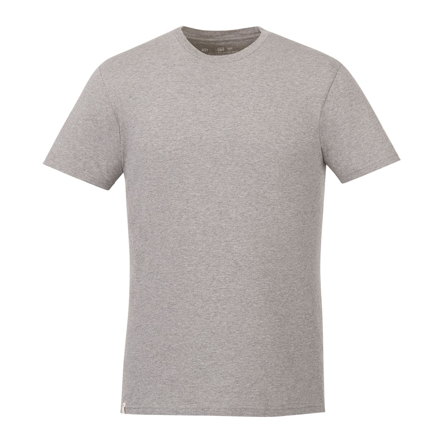 Customizable Tentree men's organic cotton short sleeve tee in heather gray.