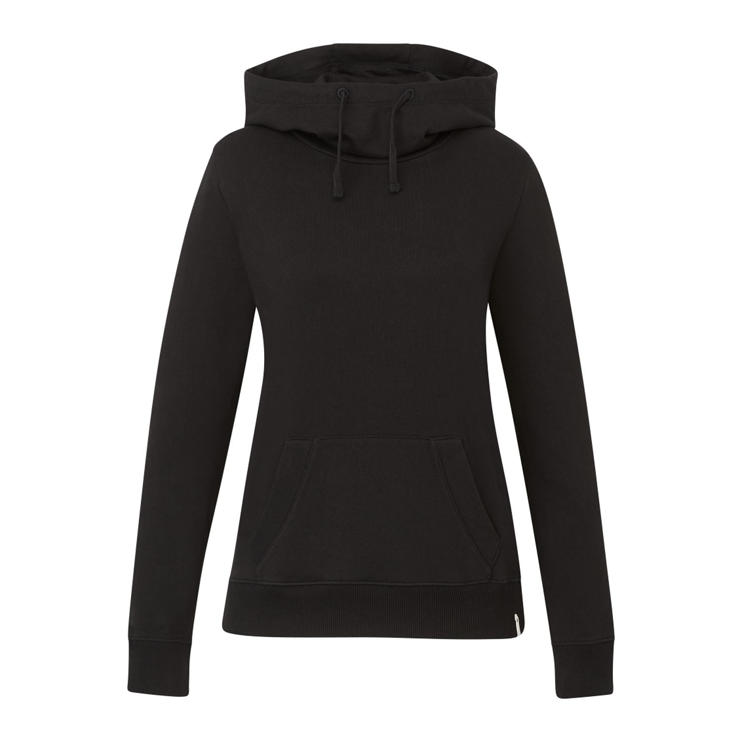 Customizable Tentree women's organic cotton banshee hoodie in black.