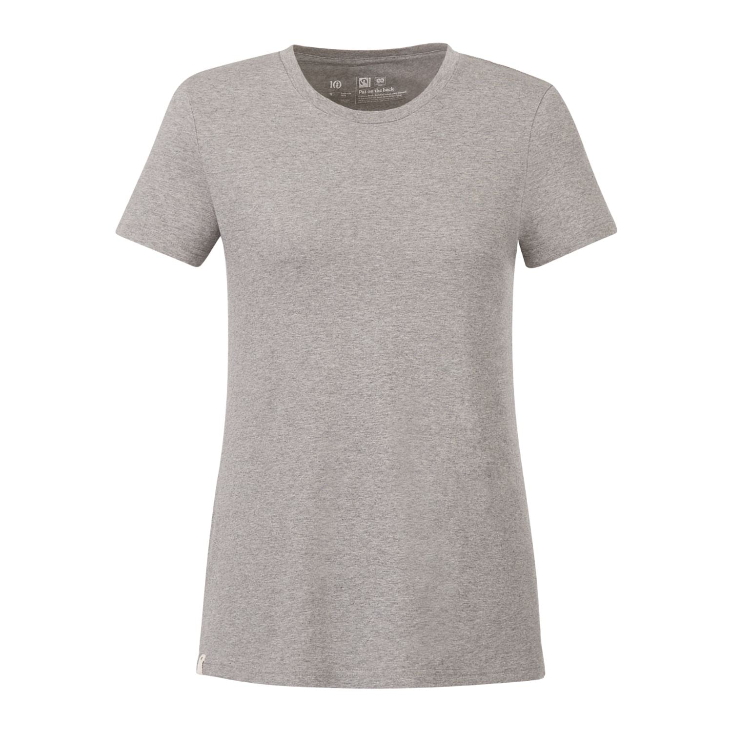 Customizable Tentree men's organic cotton short sleeve tee in heather gray.