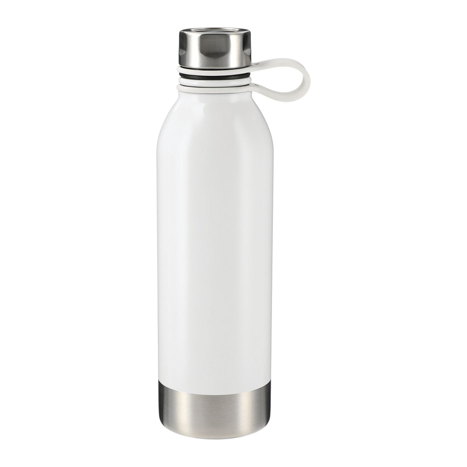 25oz Perth Single-Walled Stainless Steel Sports Water Bottle in white
