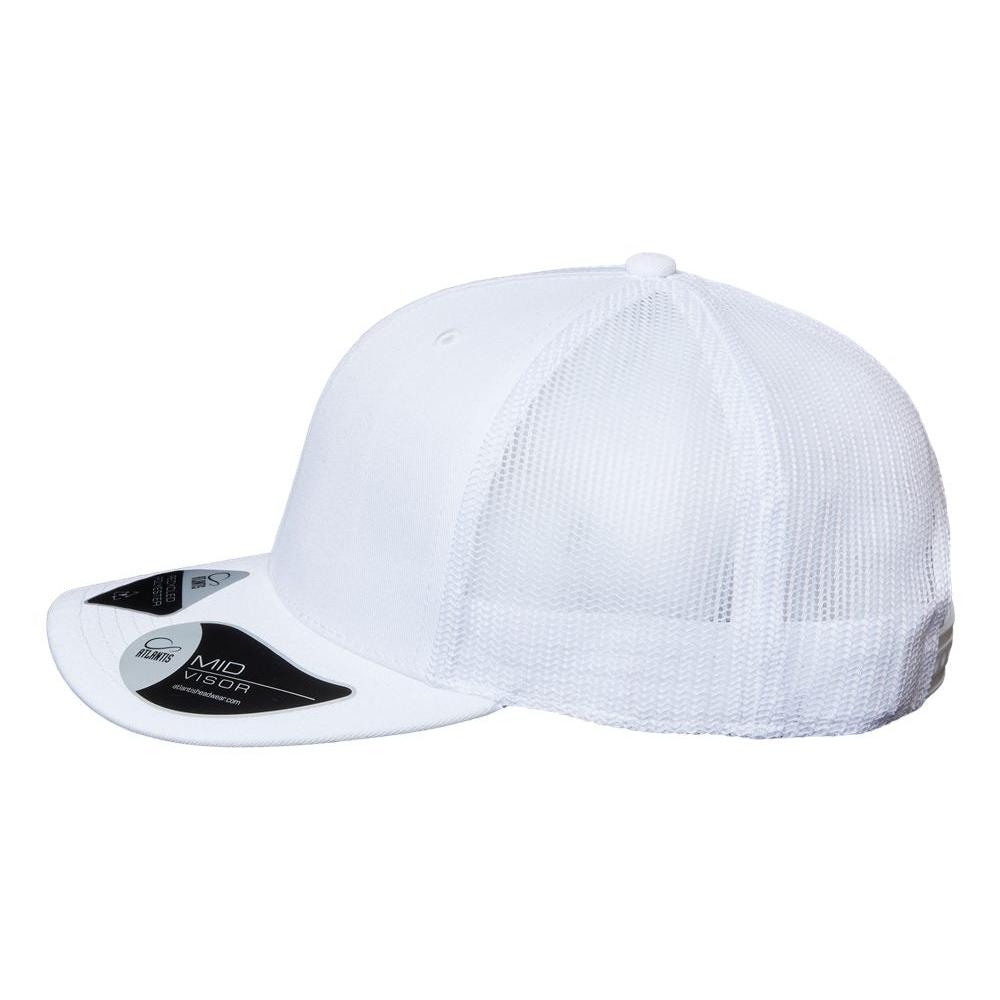 Customizable Atlantis Headwear Bryce Trucker Cap in white