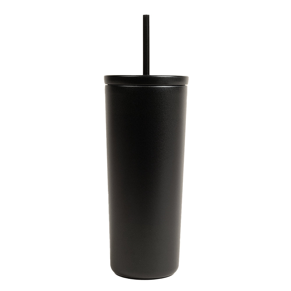 CREATED CO. 24OZ Stainless Steel COLD CUP with straw in black