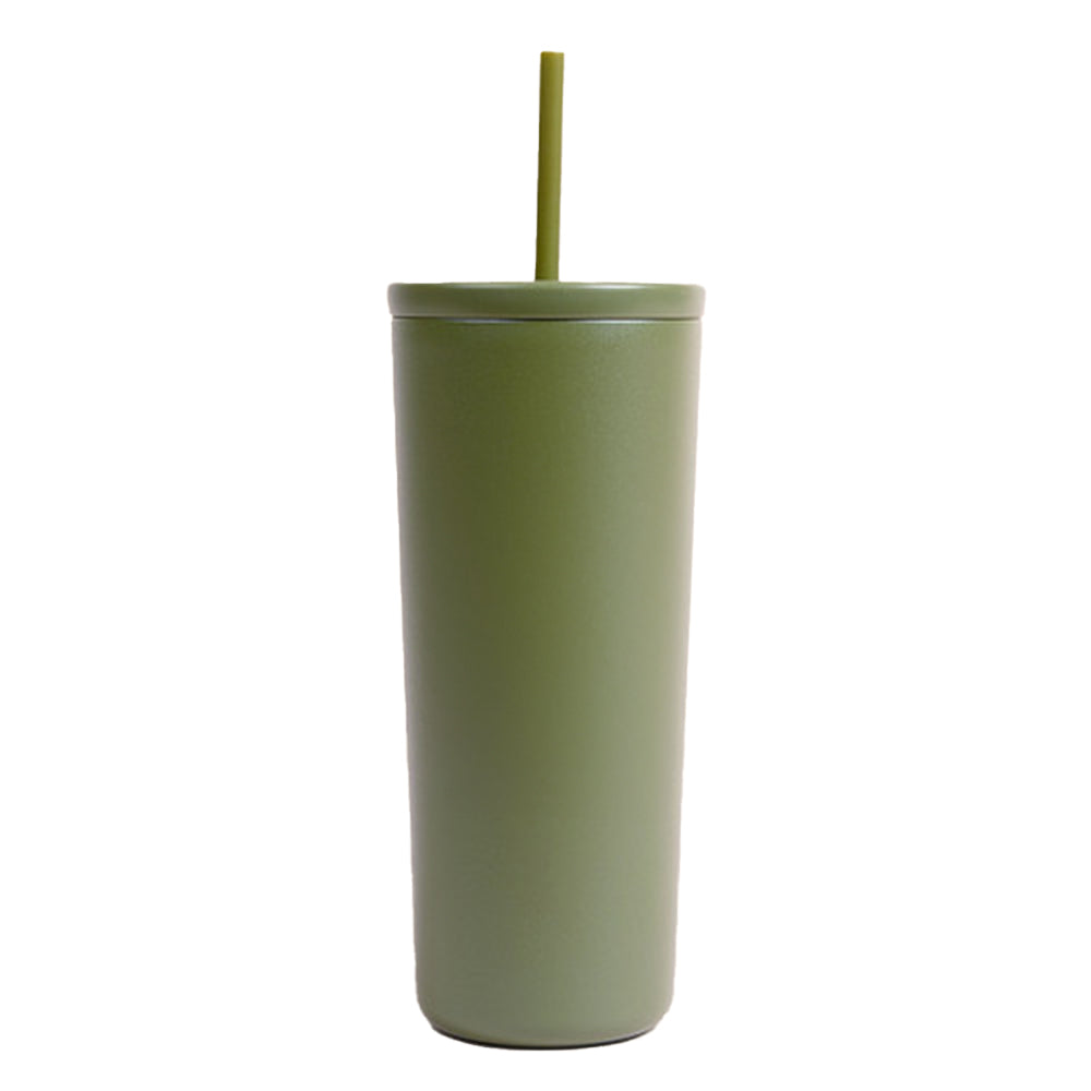 CREATED CO. 24OZ Stainless Steel COLD CUP with straw in green